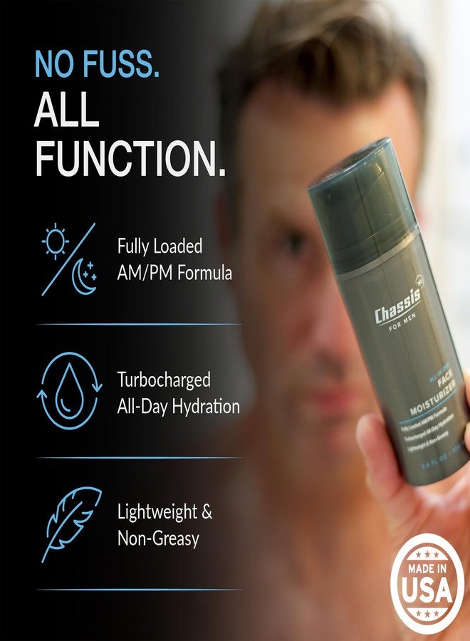 شاسيه مرطب الوجه المتكامل من شاسيس 360 - مرطب وجه للرجال غني بفيتامين سي، والنياسيناميد سي، وحمض الهيالورونيك - خالٍ من الفثالات والبارابين والريتينول - لوشن للوجه - 3.4 أونصة سائلة - Image 2